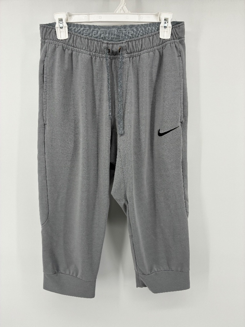 Nike Grey Cropped Pants Shorts Athletic Running